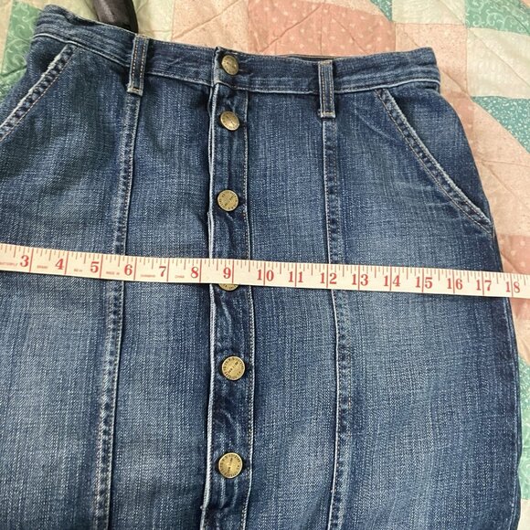 Current Elliott Short Sally Skirt Womens 27 Blue Button Front Jean Denim Skirt - Picture 6 of 9